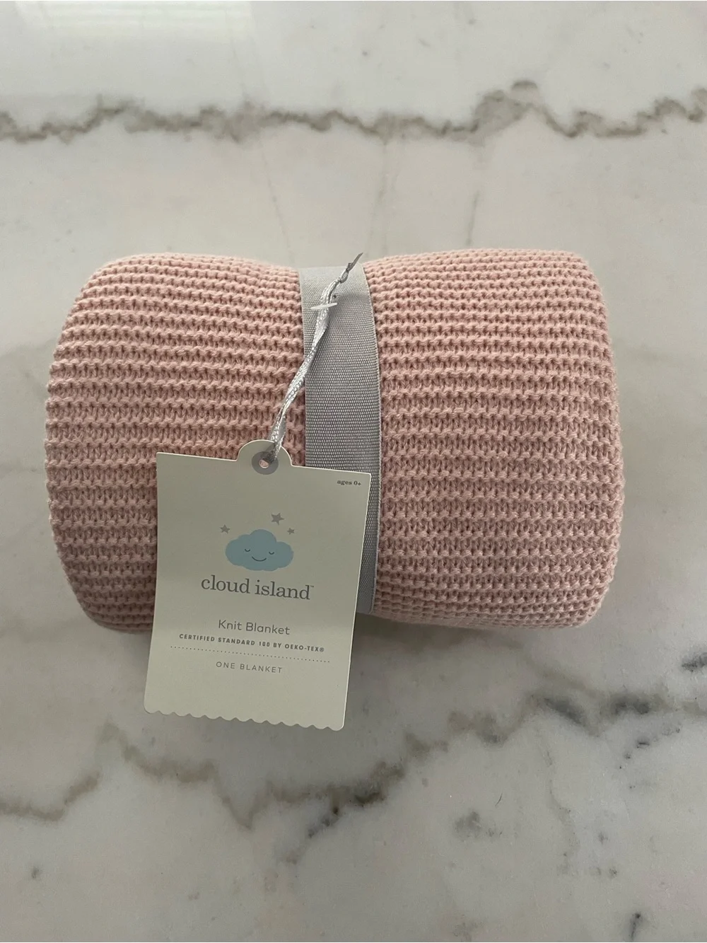 cloud island Pink Knit Blanket Pink Baby booties, baby shower gift #0209